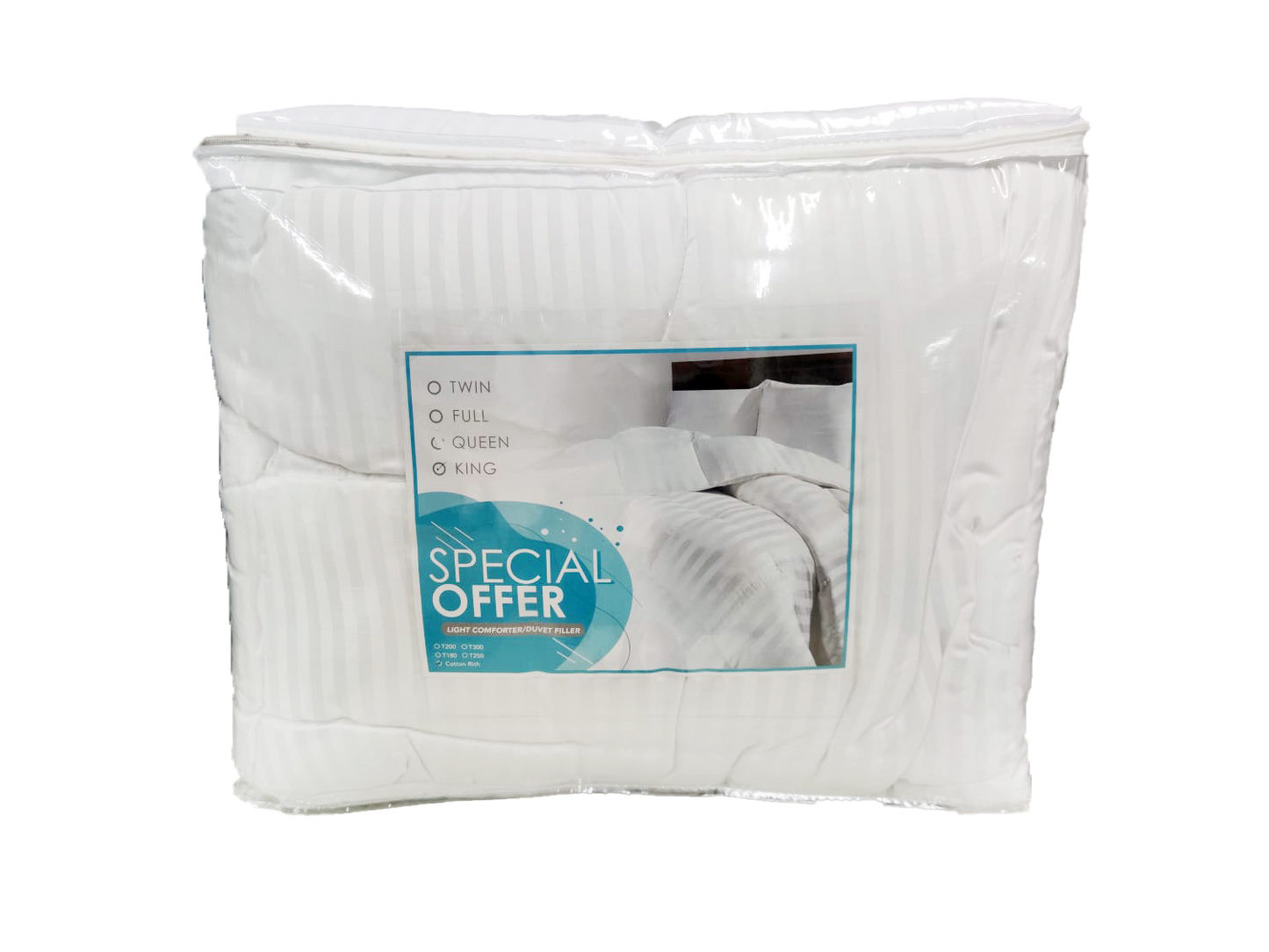 Light Budget Comforter Cotton rich Special Offer Plain White