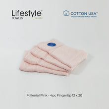 Load image into Gallery viewer, Lifestyle by Canadian 1111 USA Cotton Towel 4pc. Fingertip 12x20&quot;
